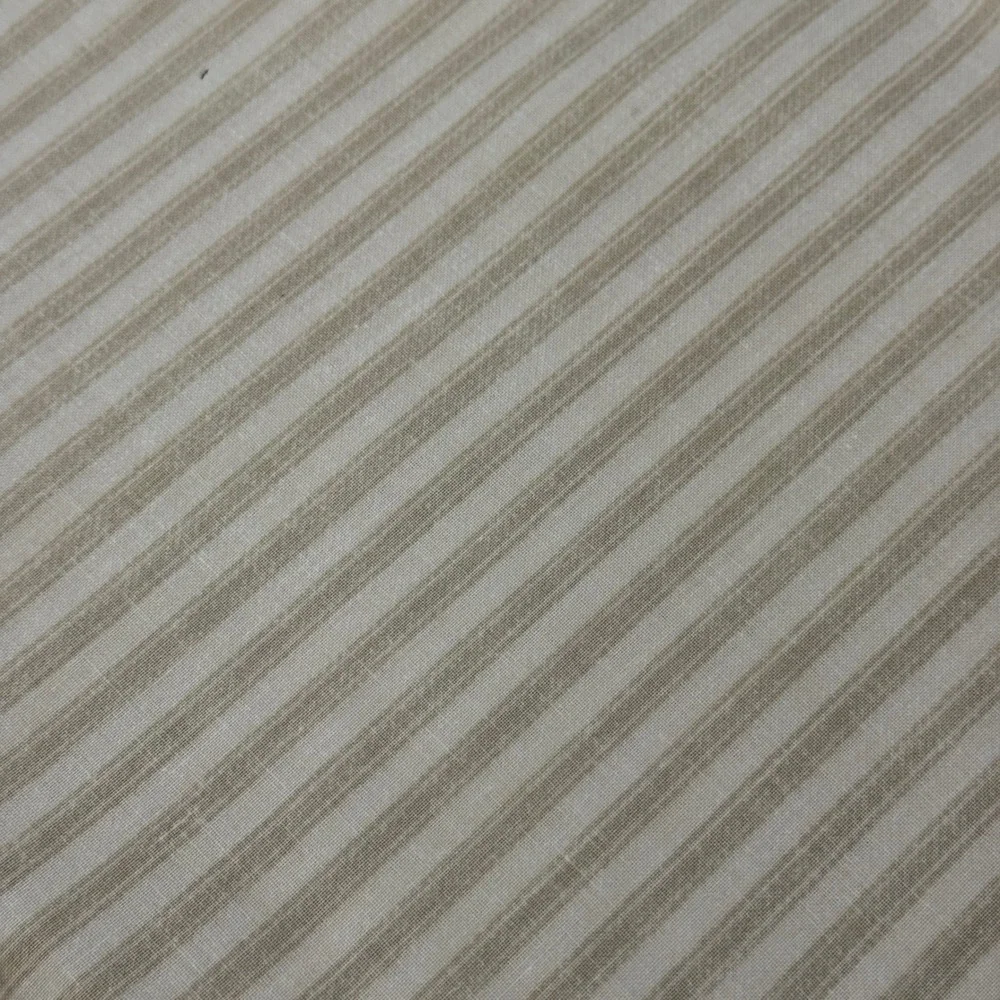 Daisy Kingdom Fabric 44x32 Tan Antique Ticking Stripe Vintage 1996 USA